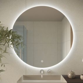Miroir salle de bain LOMAZOO Dallas avec LED 80 cm rond