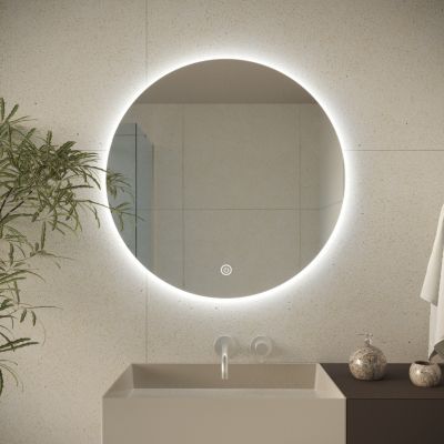 Miroir salle de bain LOMAZOO Essentials avec LED 60 cm rond