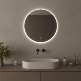 Miroir salle de bain LOMAZOO Essentials avec LED 60 cm rond