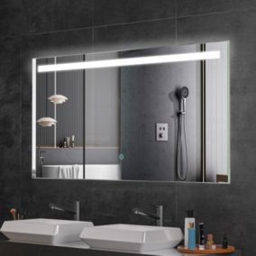 Miroir salle de bain LOMAZOO Houston avec LED 80 cm rectangle