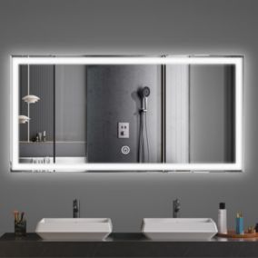 Miroir salle de bain LOMAZOO Memphis avec LED 120 x 60 cm