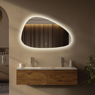 Miroir salle de bain LOMAZOO Sevilla avec LED 120 x 75 cm asymétrique