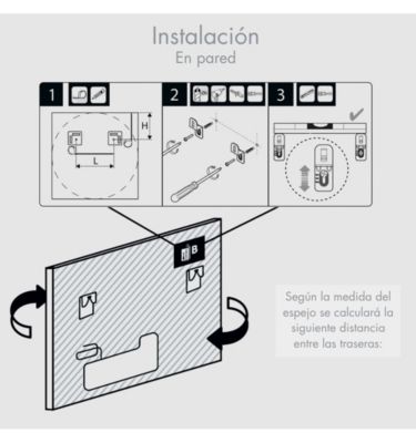 Miroir Salle de Bain Rectangulaire avec 2 Bandes Lumineuses LED - Horizontale ou Verticale - Froide (5700K) - 80 x 60 cm - Praga