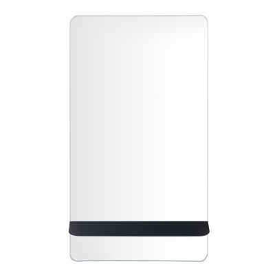 Miroir Salle De Bain Sorrento L60 X H70 Cm Avec Tablette Métallique Noire