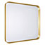 Miroir salle de bains carré 60x60 cm Tisa doré