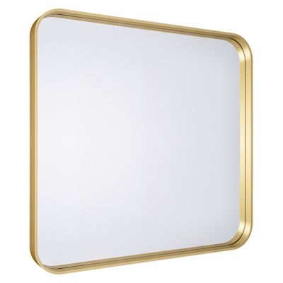 Miroir salle de bains carré 60x60 cm Tisa doré