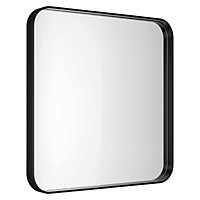 Miroir salle de bains carré 60x60 cm Tisa noir