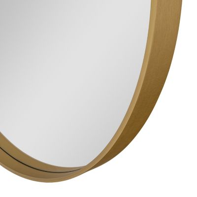 Miroir salle de bains forme galet 70x50 cm, aluminium doré, Tisa