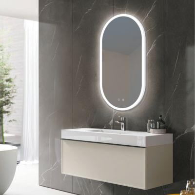 Miroir Salle de Bains Lumineux CANADA Anti-Buée avec Eclairage Périmétral Tactile On/Off 50x90 LEDIMEX