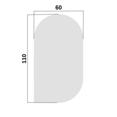 Miroir Salle de Bains Lumineux GALES Anti-Buée et Eclairage Rétro-Eclairé Triled Détecteur de Mouvement 60x110 LEDIMEX