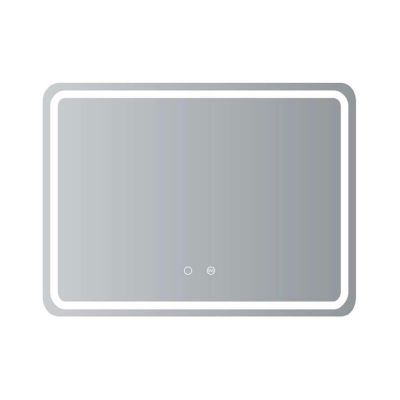 Miroir Salle de Bains Lumineux GRECIA Anti-Buée et Eclairage Frontal et Rétro-Eclairé Tactile On/Off 80x80 LEDIMEX