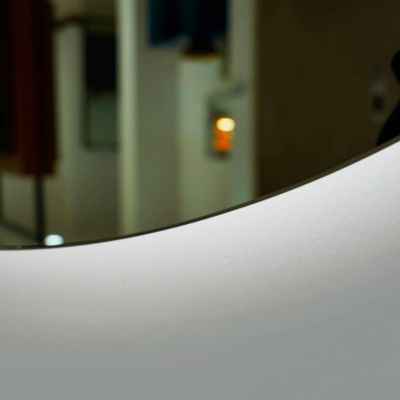 Miroir Salle de Bains Lumineux OPORTO avec LED REro-EclairE Sans Cadre diam 70 LEDIMEX