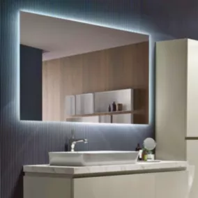 Miroir Salle de Bains Lumineux SUECIA avec Eclairage Rétro-Eclairé 90x80 LEDIMEX