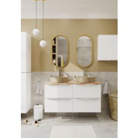 Miroir salle de bain Vanity 100x60 cm oval à LED rétroéclairé - Iperceramica