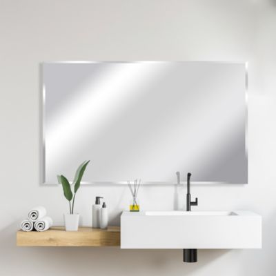 Miroir salle de bains rectangulaire 100X60 cm Wapta argent
