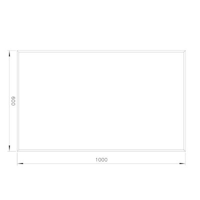 Miroir salle de bains rectangulaire 100X60 cm Wapta argent