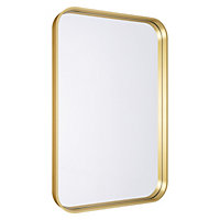 Miroir salle de bains rectangulaire 40x60 cm Tisa doré