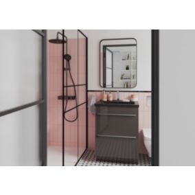 Miroir salle de bains rectangulaire 40x60 cm Tisa noir