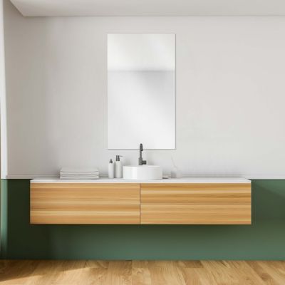 Miroir salle de bains rectangulaire 50 x 90 cm argent, GoodHome Imandra