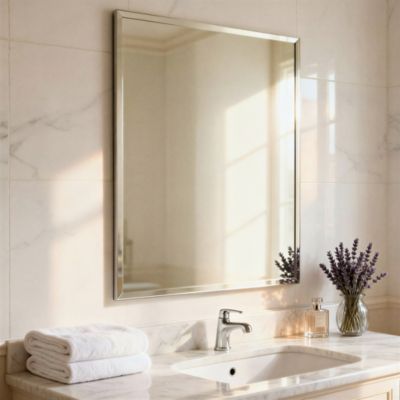 Miroir salle de bains rectangulaire 50X60 cm Wapta argent