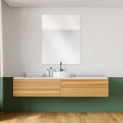 Miroir salle de bains rectangulaire 60 x 90 cm argent, GoodHome Imandra