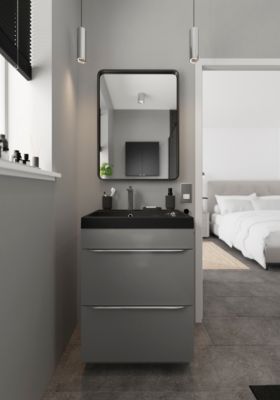 Armoire à Miroir, Meuble De Salle De Bain Avec étagères - 80 X 12 X 76 5 Cm Bois Mdf Gris 92740393