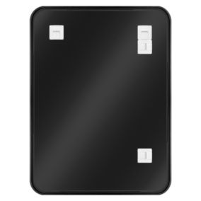 Miroir salle de bains rectangulaire 80x60 cm Tisa noir