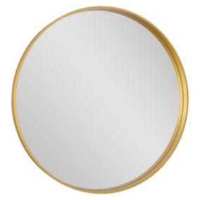 Miroir salle de bains rond diamètre 60 cm Tisa doré