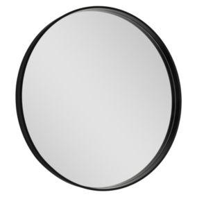 Miroir salle de bains rond diamètre 60 cm Tisa noir