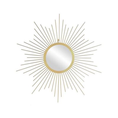 Miroir soleil en métal doré 66 cm