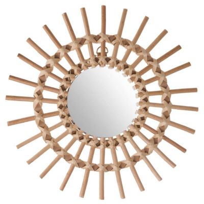 Miroir Soleil - rotin - D30 cm - Atmosphera