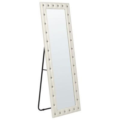 Miroir sur pied ANSOUIS 150 cm Cuir PU Blanc