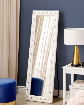 Miroir sur pied ANSOUIS 150 cm Cuir PU Blanc