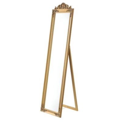 Miroir sur Pied Arezzo Inclinable 160 x 40 cm Doré en.casa