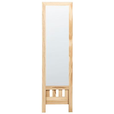 Miroir sur pied avec étagère LUISANT 145 cm Bois Marron clair