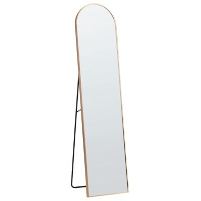 Miroir sur pied en aluminium doré BAGNOLET