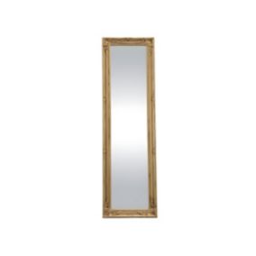 Miroir sur pied en bois d'eucalyptus - L. 50 x H. 170 cm - Doré - HONORE