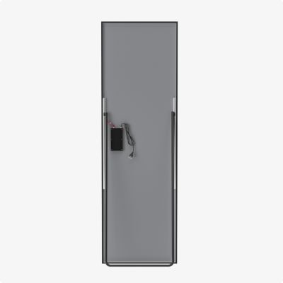 Miroir sur pied LOMAZOO Lumina avec LED rectangle 50 x 160 cm noir