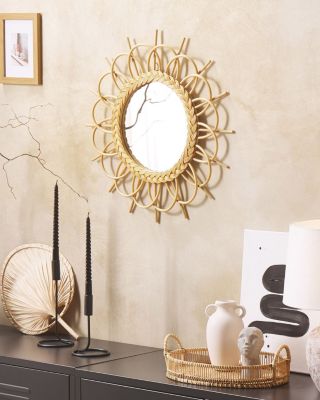 Miroir TELAKIA 60 cm 60 cm Rotin Naturel
