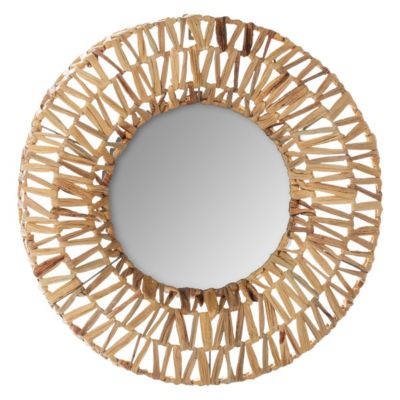 Miroir tressé - métal & fibre naturelle D45 cm - Atmosphera