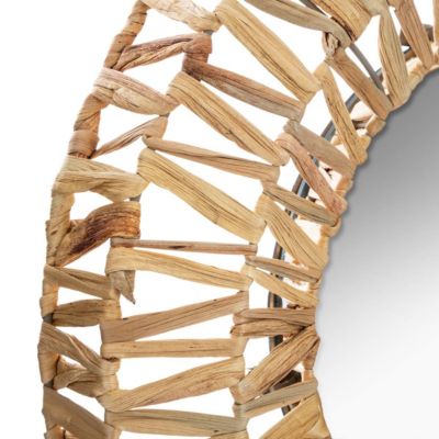 Miroir tressé - métal & fibre naturelle D45 cm - Atmosphera