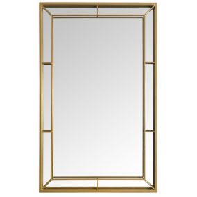 Miroir Venezia en métal doré l.50 x L.80 cm