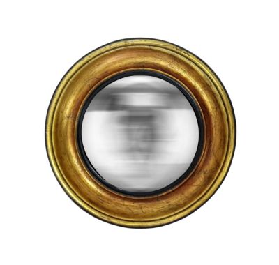 Miroir vintage rond Convexe doré Ø26cm Emde