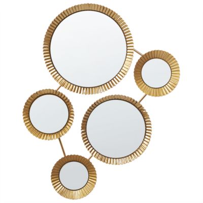 Miroir WATTRELOS 36 cm 55 cm Métal Doré
