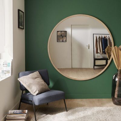 Miroir XXL rond en chêne 150 cm FAB