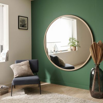 Miroir XXL rond en chêne 150 cm FAB