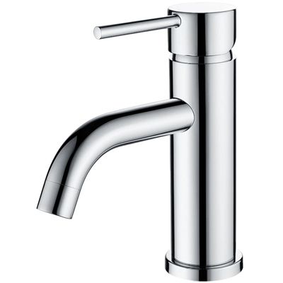 Mitigeur acier inoxydable 304, pour cuisine/salle de bain/lavabo/toilettes invités, avec tuyau, eau chaude/froide, chrome