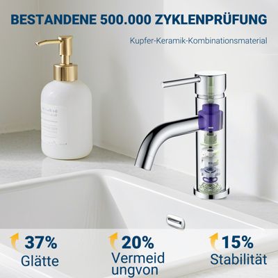 Mitigeur acier inoxydable 304, pour cuisine/salle de bain/lavabo/toilettes invités, avec tuyau, eau chaude/froide, chrome