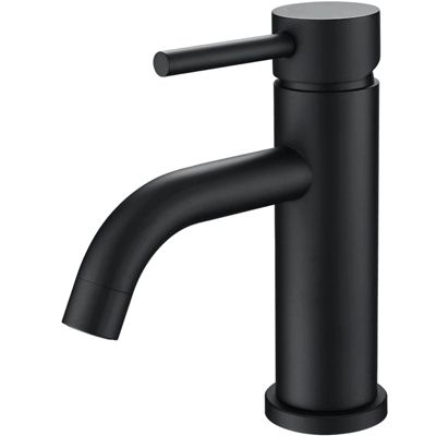 Mitigeur acier inoxydable 304, pour cuisine/salle de bain/lavabo/toilettes invités, avec tuyau, eau chaude/froide, noir