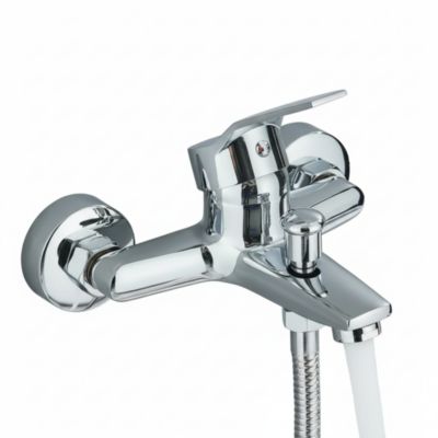 Mitigeur Baignoire 2 Trous Laiton Chrome - Entraxe 13.5-17 cm